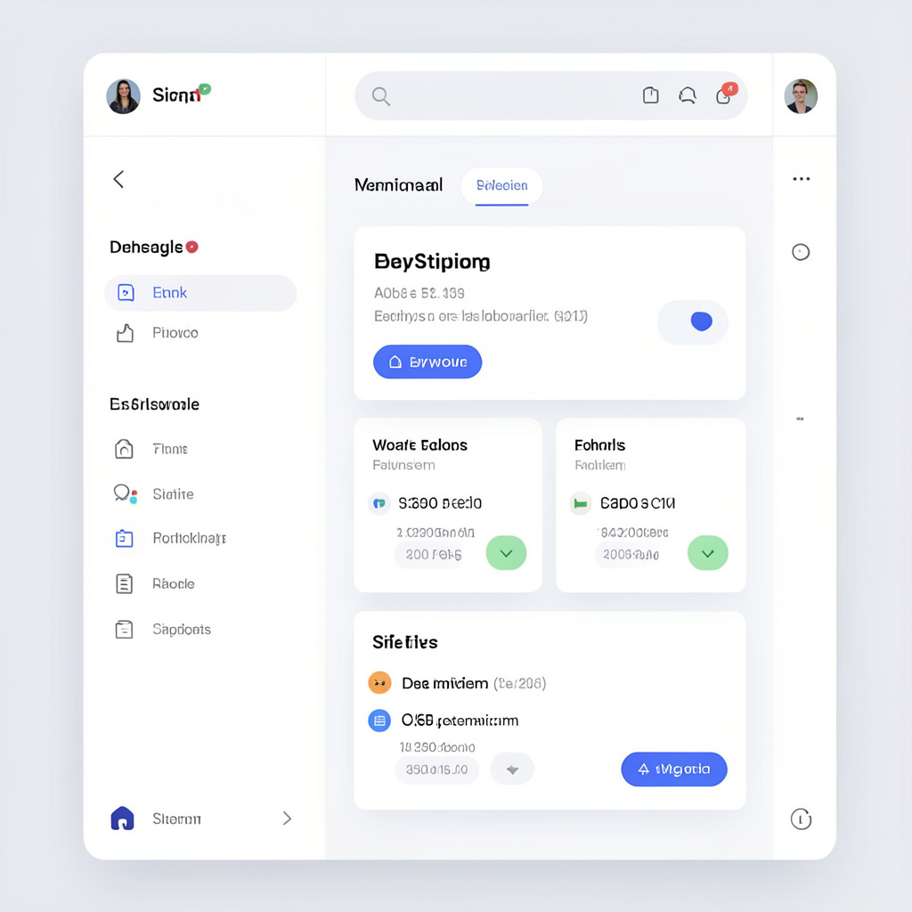 Modern digital interface design featuring clean layout, intuitive navigation, and responsive components